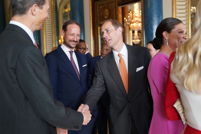 Prince Edward Smiles At The Pre-Coronation Reception