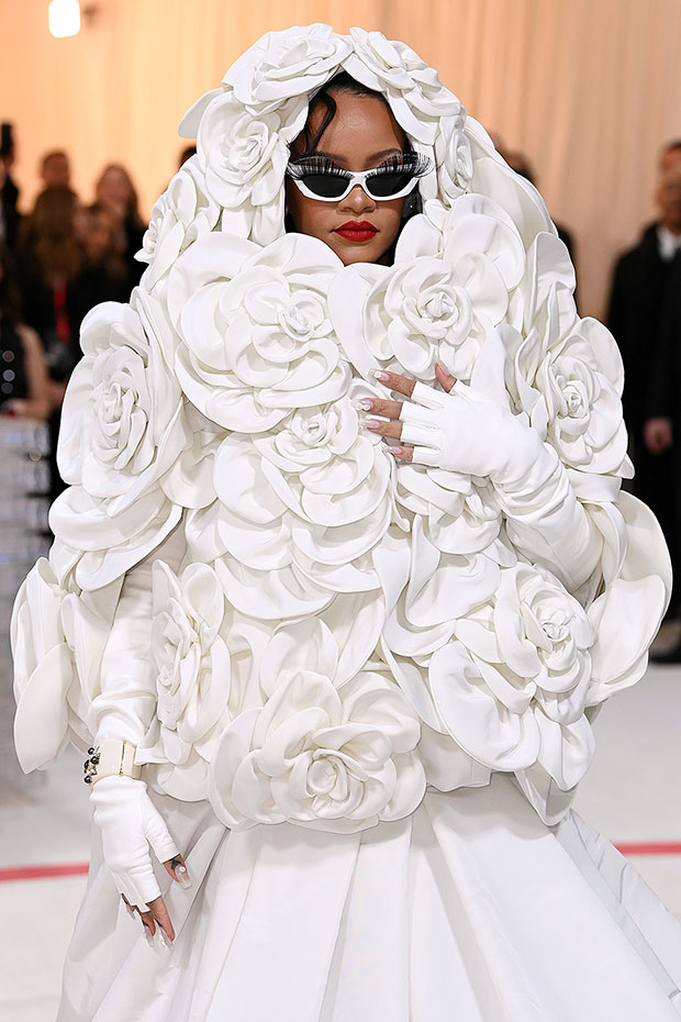 Rihanna Arrives Very Fashionably Late to Met Gala 2023