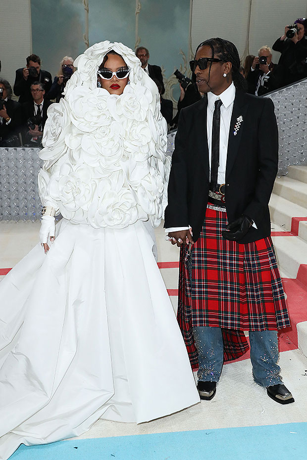 Rihanna and A$AP Rocky at the 2023 Met Gala