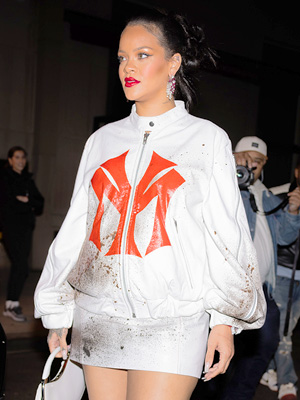 Rihanna Showed Her Team Spirit In a New York Yankees Jacket and Matching  Miniskirt