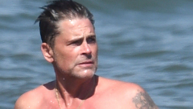 Rob Lowe Goes For A Shirtless Swim To Celebrate 33 Years Of Sobriety: ‘My Life Is Full Of Love’