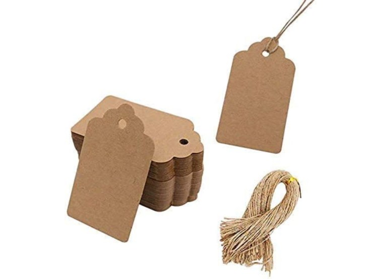 G2PLUS Christmas Gift Tags with String, 100PCS Kraft Paper Christmas Gift  Tags, Merry Christmas Gift Tags, Christmas Tree Tags for Christmas, Gift