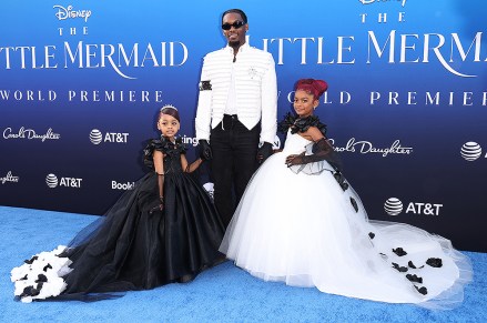 Offset with daughters Kalea Marie Cephus and Kulture Kiari Cephus
'The Little Mermaid' world premiere, Arrivals, Hollywood, California, USA - 08 May 2023