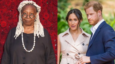 whoopi goldberg harry and meghan car   chase