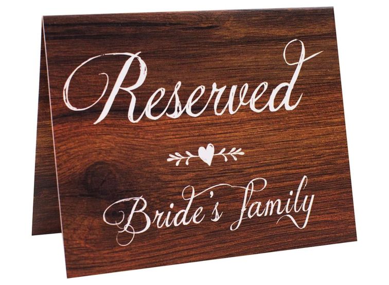 2 city geese wedding reserved sign