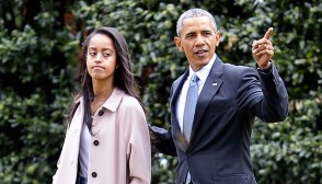 Barack and Malia Obama