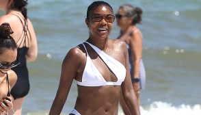 gabrielle union white bikini