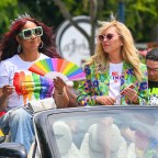 Garcelle Beauvais and Sutton Stracke are all smiles at WEHO pride