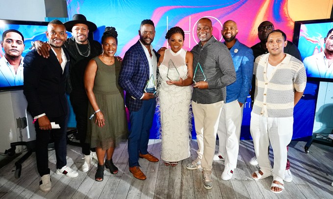 Blair Underwood, D-NICE, Chris Spencer, D-Nice and Omari Hardwick Celebrate Juneteenth at the American Black Film Festival House Pop Up Experience in Miami