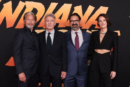 Mads Mikkelsen, Harrison Ford, James Mangold and Phoebe Waller-Bridge
'Indiana Jones and the Dial of Destiny' film premiere, Los Angeles, California, USA - 14 Jun 2023