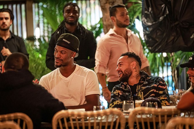 Jimmy Butler, Neymar Jr. and J.Cole Dine at Swan in Miami