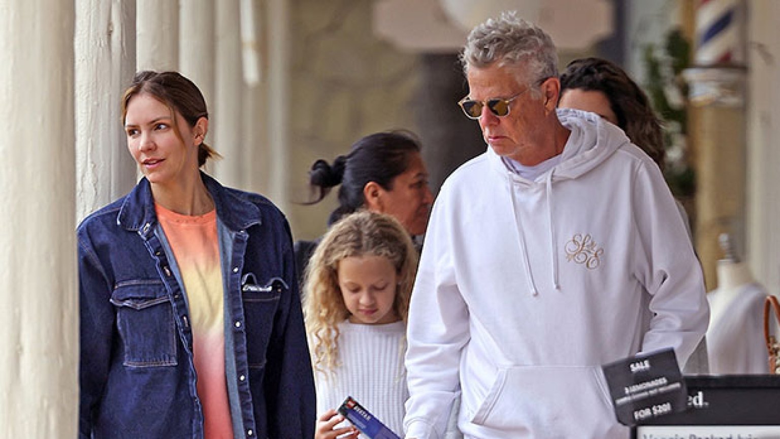 Katharine McPhee & David Foster Take Son Rennie On Family Outing