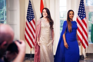 Ashley Biden (L), and Ms. Seema Sadanandan (R), arrive to attend a state dinner in honor of Indian Prime Minister Narendra Modi hosted by US President Joe Biden and First Lady Jill Biden at the White House in Washington, DC, USA, 22 June 2023.
President Biden hosts Indian Prime Minister Modi for state visit, Washington, USA - 22 Jun 2023