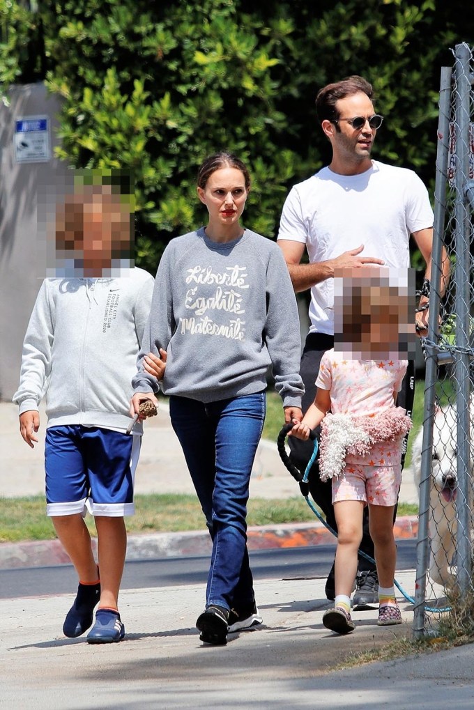 Natalie & Benjamin Take Their Kids For A Walk