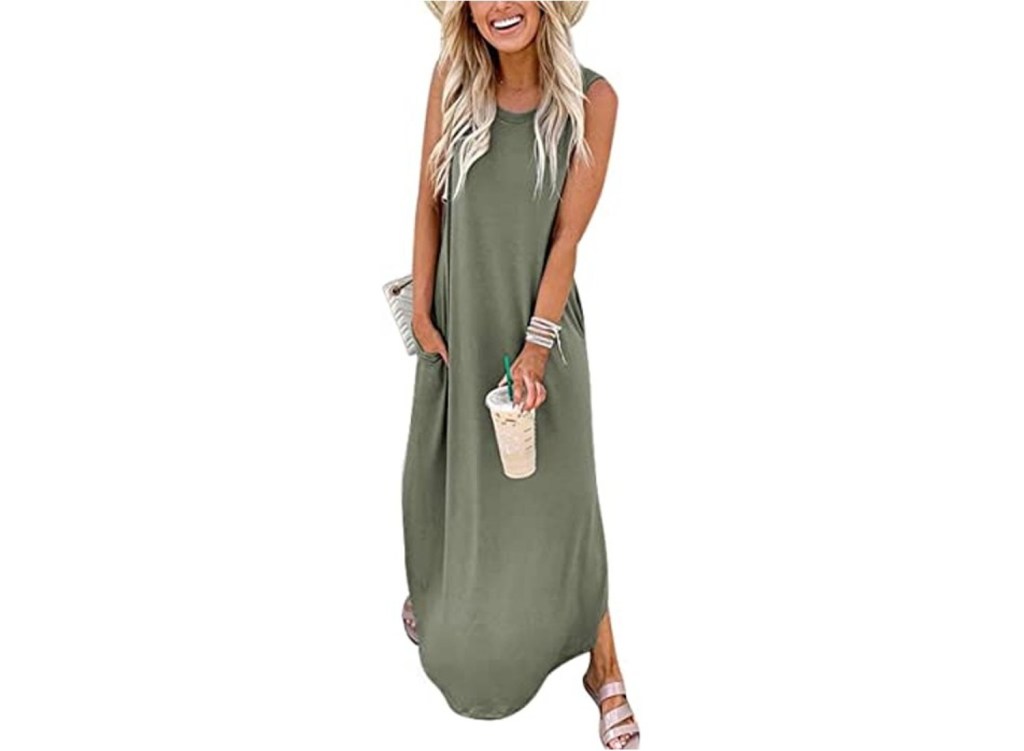 Anrabess Sleeveless Maxi Beach Dress