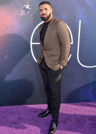 Rapper Drake arrives at the Los Angeles Premiere Of HBO's 'Euphoria' held at the ArcLight Cinerama Dome on June 4, 2019 in Hollywood, Los Angeles, California, United States.
Los Angeles Premiere Of HBO's 'Euphoria', Hollywood, USA - 04 Jun 2019