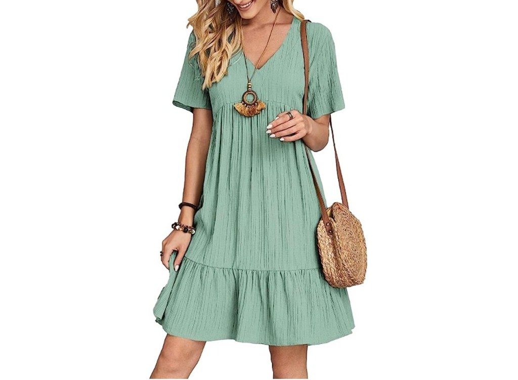 Eycuro Flowy Casual Mini Dress