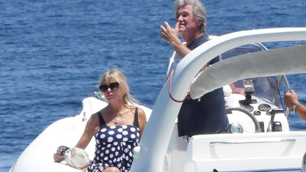 Kurt Russell Speeds Around Greece On A Speedboat With Love Goldie Hawn: Photos