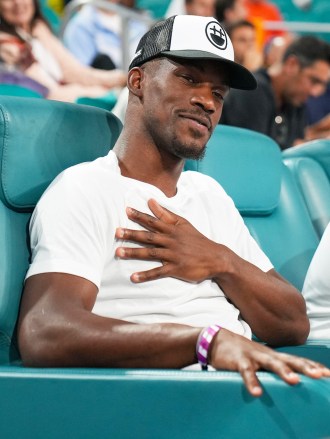 Jimmy Butler, an American professional basketball player for the Miami Heat, attends the semifinal match at 2023 Miami Open at the Hard Rock Stadium, Miami Gardens, Florida, USAMiami Open Tennis, Day 13, Hard Rock Stadium, Miami Gardens, Florida, USA - 31 Mar 2023