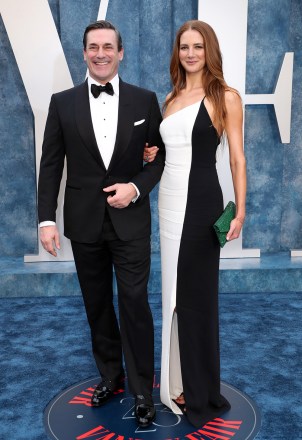 Jon Hamm and Anna Osceola
Vanity Fair Oscar Party, Arrivals, Los Angeles, California, USA - 12 Mar 2023