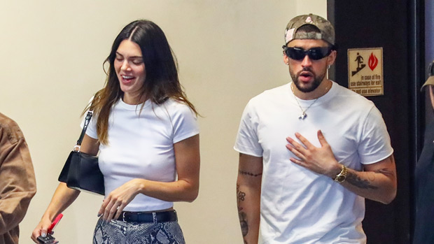 Kendall Jenner Rocks Snakeskin Pants For Date Night With Bad Bunny