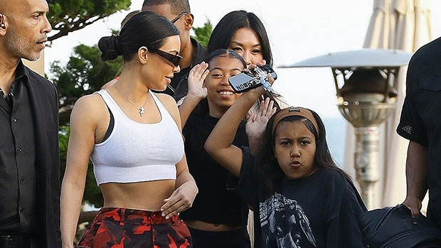 Kim Kardashian Rocks Crop Top And Grunge Pants For Dinner With North, 9, At Nobu Malibu: Pics