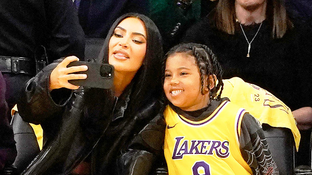 Saint West, 7, Rocks Louis Vuitton Tooth Gems As Mom Kim Kardashian Attends Fashion Show
