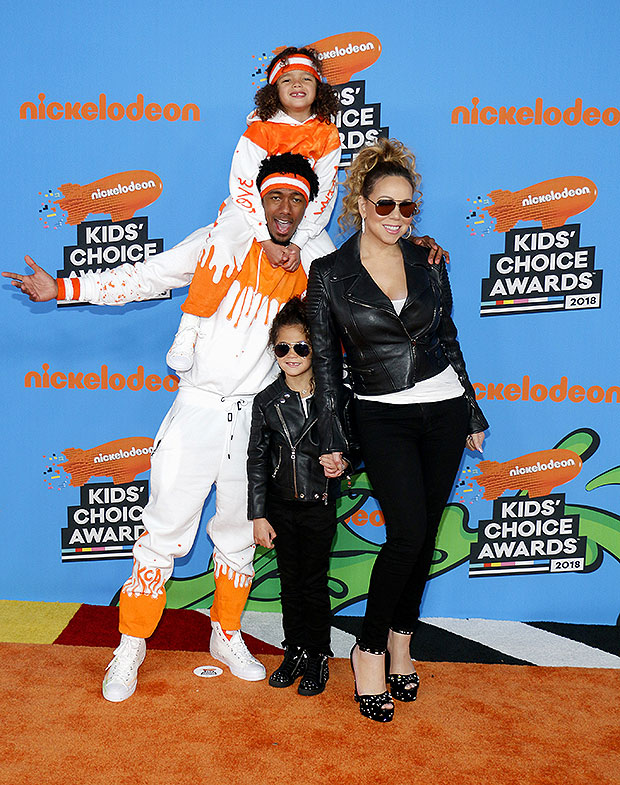 Nick Cannon and Mariah Carey with kids