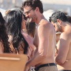 EXCLUSIVE: Jason Oppenheim Nicole Scherzinger and Thom Evans seen in Principote Beach Mykonos