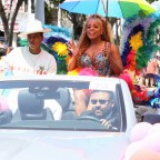 Niecy Nash and wife Jessica Betts are seen attending the WeHo Pride