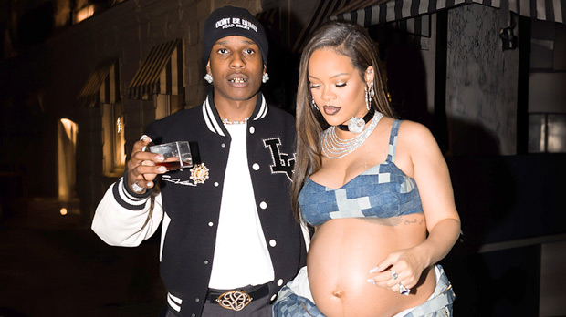 Pregnant Rihanna Baby Bump in Pharrell's Louis Vuitton Menswear Collection