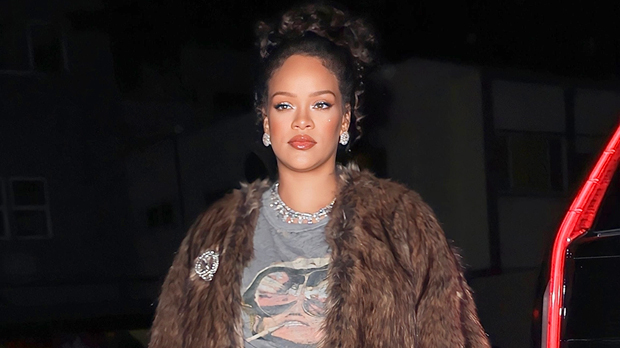 Pregnant Rihanna Wears Sheer Sequin Pants While Out For Dinner Ahead of Baby No. 2’s Arrival
