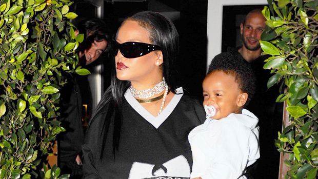 Rihanna Rocks Just An Oversized ‘Use A Condom’ T-Shirt & Boots As She Prepares To Welcome Baby No. 2