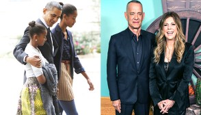 malia and sasha obama in greece with parents and tom hanks