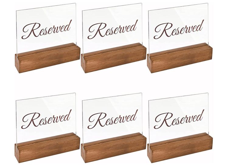 sparkle race wedding reserved sign