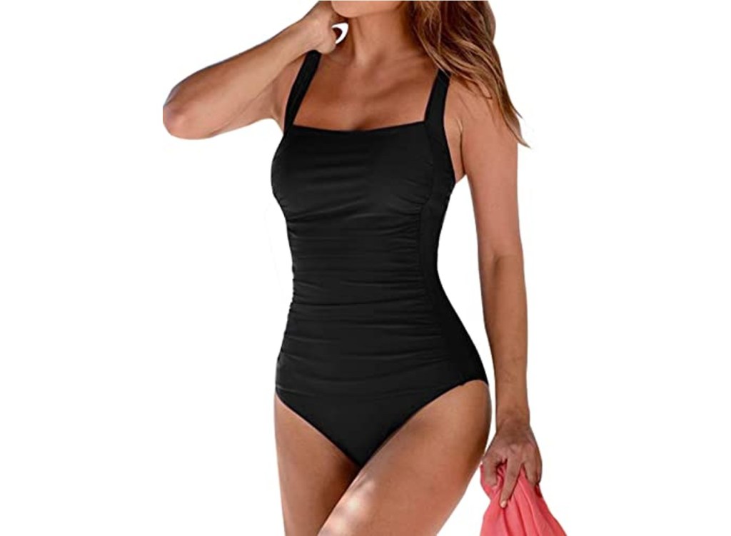 One Piece Vintage Padded Push-Up Swimsuit