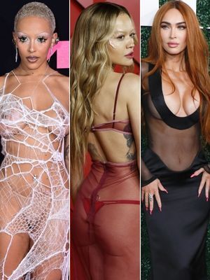 Stars in Sexy Sheer Dresses: See Photos of Doja Cat, Megan Fox & More #DojaCat