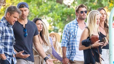 Matt Damon and Chris Hemsworth wives Luciana Barosso and Elsa Pataky