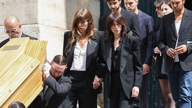 Jane Birkin's daughters at her funeral