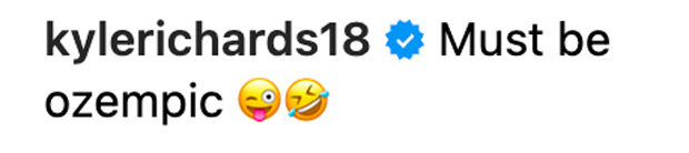 Kyle Richards Instagram comment shirtless photo