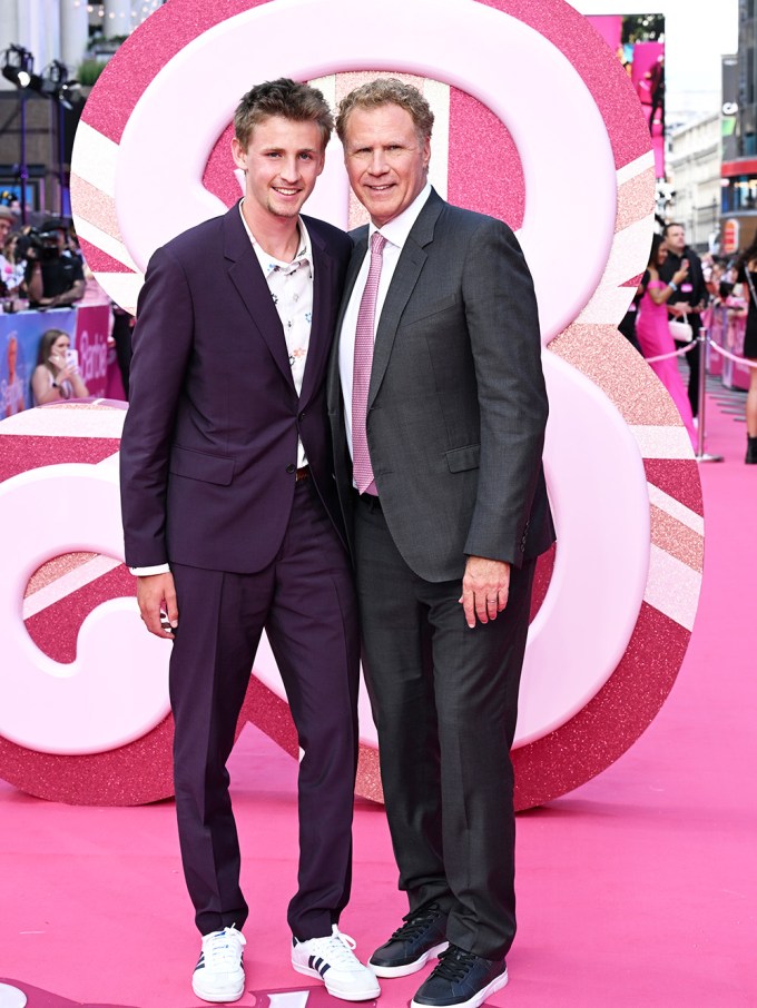 Magnus Paulin Ferrell And Will Ferrell Pose At The London ‘Barbie’ Premiere