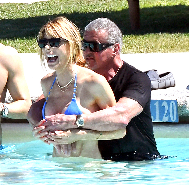 Sylvester Stallone and his wife in Italy 2