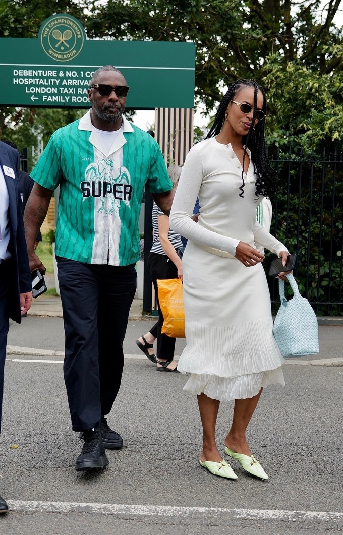 Idris Elba attends the Wimbledon Finals in London