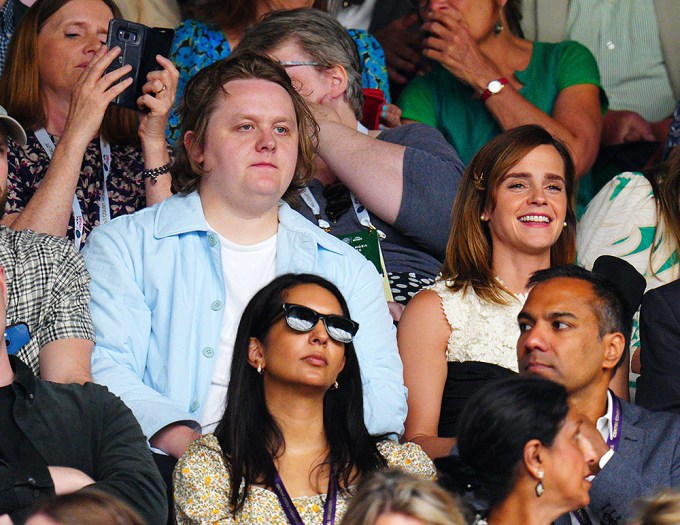 Lewis Capaldi & Emma Watson in their seats