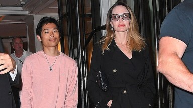 Angelina jolie and pax grab dinner in nyc
