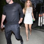 *EXCLUSIVE* Jennifer Lopez and Ben Affleck's Anniversary Celebration Takes a Comical Twist as They Encounter Door Troubles in Their High-Tech Vehicle Outside Giorgio Baldi