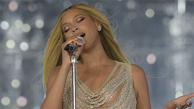 Beyoncé Wears Sexy Mesh Chain Mini Dress By Tiffany & Co. Performing In Toronto: Photos