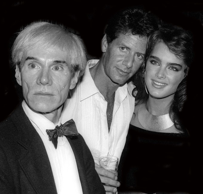 Calvin Klein With Andy Warhol and Brooke Shields in 1986