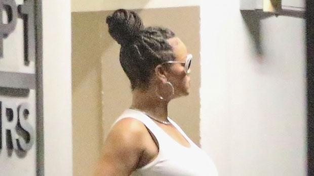 Pregnant Rihanna Dresses Up Her Baby Bump In Shredded Green Top: Photo  4703479, ASAP Rocky, Rihanna Photos