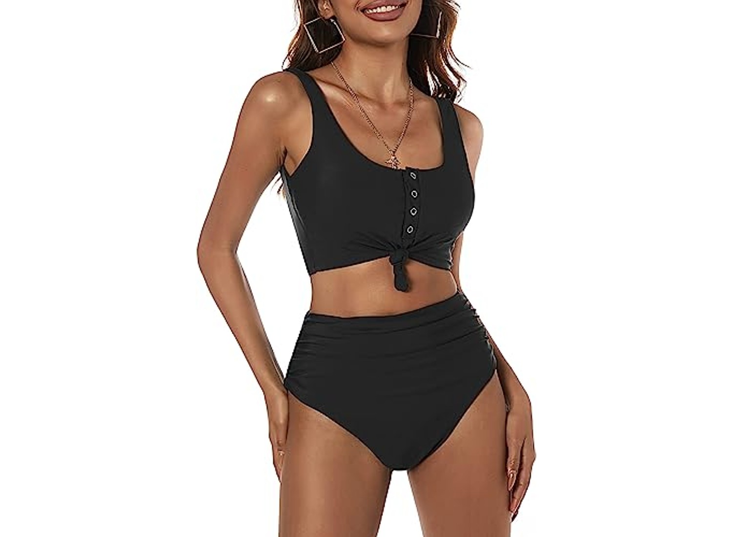 Zaful Front-Knot Two-Piece Swimsuit